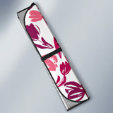 Pink Sketch Tulip Pattern Car Sun Shade