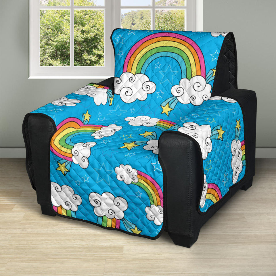 Rainbows Sky Clouds Pattern Recliner Cover Protector