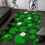 Frog Waterlily Pattern Area Rug