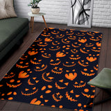 Halloween Pattern Pumpkin Background Area Rug