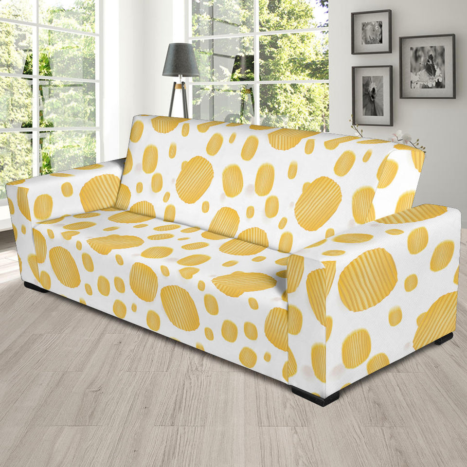 Potato Chips Pattern Print Design 03  Sofa Slipcover