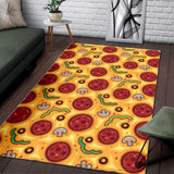 Pizza Texture Pattern Area Rug