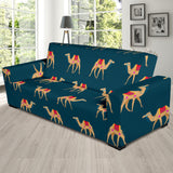 Camel Pattern Blue Blackground Sofa Slipcover
