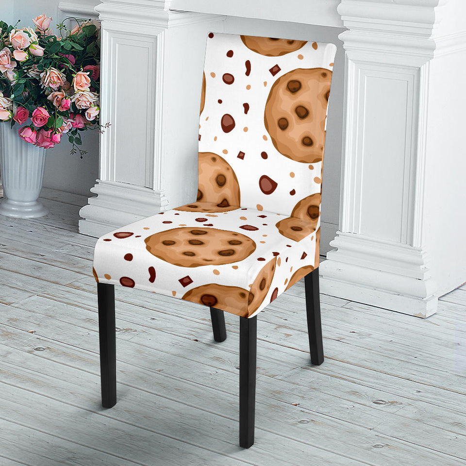 Chocolate Chip Cookie Pattern Dining Chair Slipcover