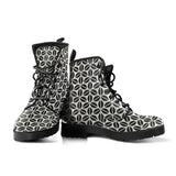 Coffee Bean Abstract Modern Pattern Leather Boots
