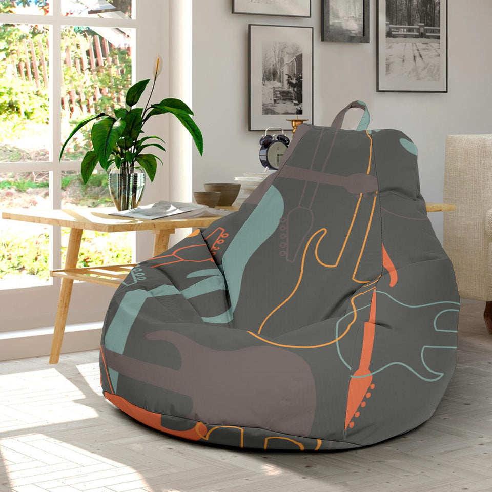 Electric Guitars Pattern Bean Bag Cover