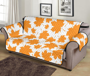 Orange Maple Leaf pattern Sofa Cover Protector