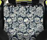 Sugar Skull Black White Pattern Dog Car Seat Covers