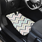 Zigzag  Chevron Paint Pattern Front Car Mats