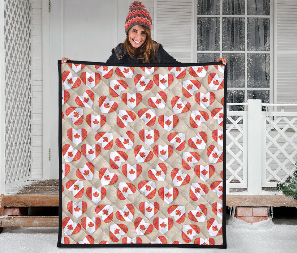 Canada Pattern Print Design 01 Premium Quilt