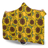 Sunflower Pattern Hooded Blanket