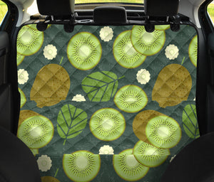 Whole Sliced Kiwi Leave And Flower Dog Car Seat Covers