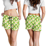 Fried Eggs Pattern Print Design 01 Women Shorts