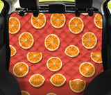 Oranges Pattern Red Background Dog Car Seat Covers