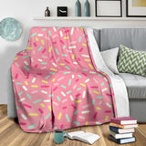 Pink Donut Glaze Candy Pattern Premium Blanket