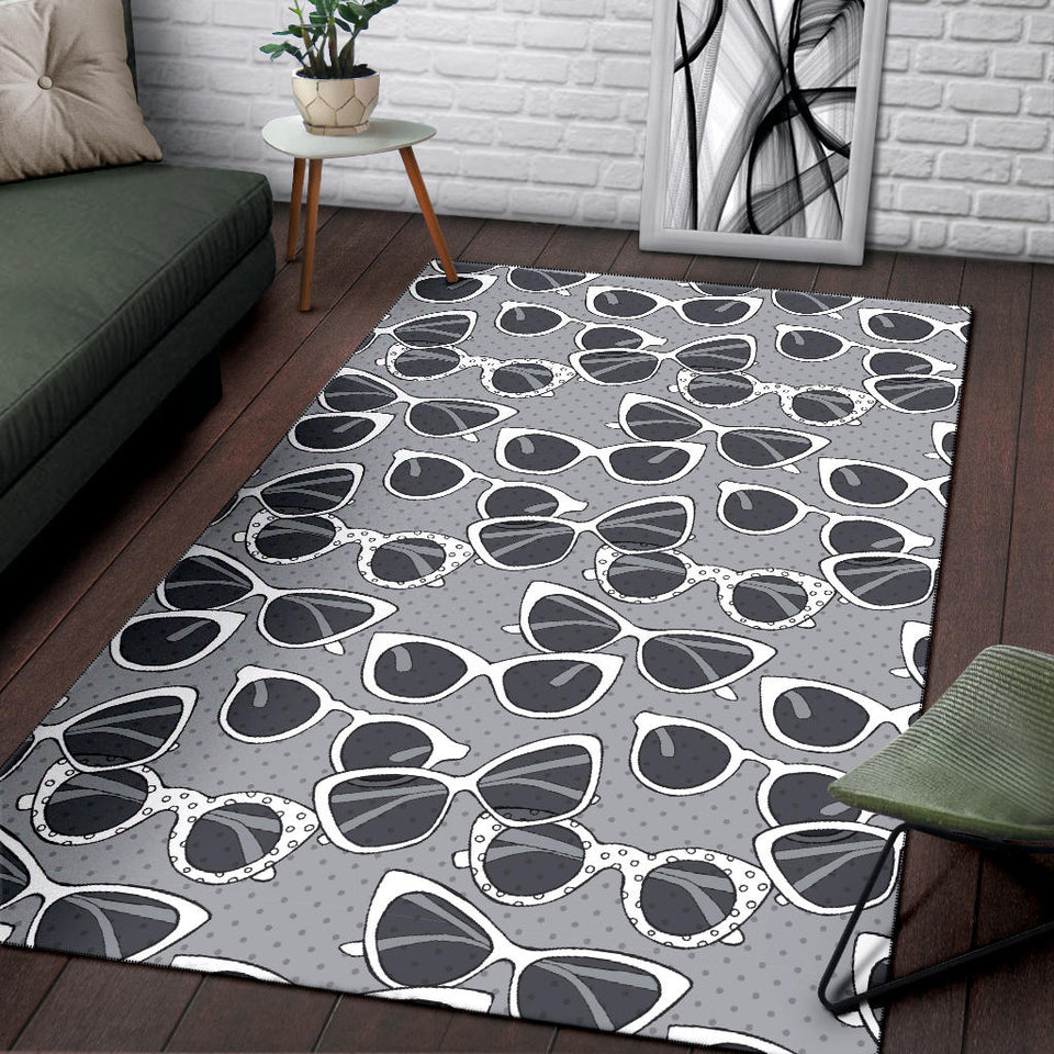 Sun Glasses Pattern Print Design 04 Area Rug
