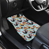 Rooster Chicken Cock Snowfalke Front Car Mats
