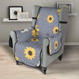 Cute hamster sunflower pattern background Chair Cover Protector