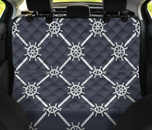 Nautical Steering Wheel Rope Pattern Dog Car Seat Covers