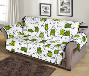 Sketch funny frog pattern Sofa Cover Protector