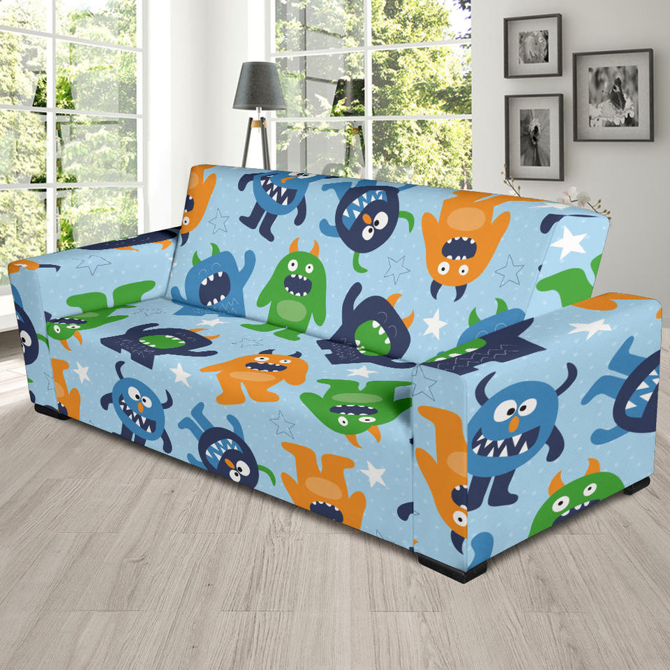 Alien Pattern Print Design 04 Sofa Slipcover