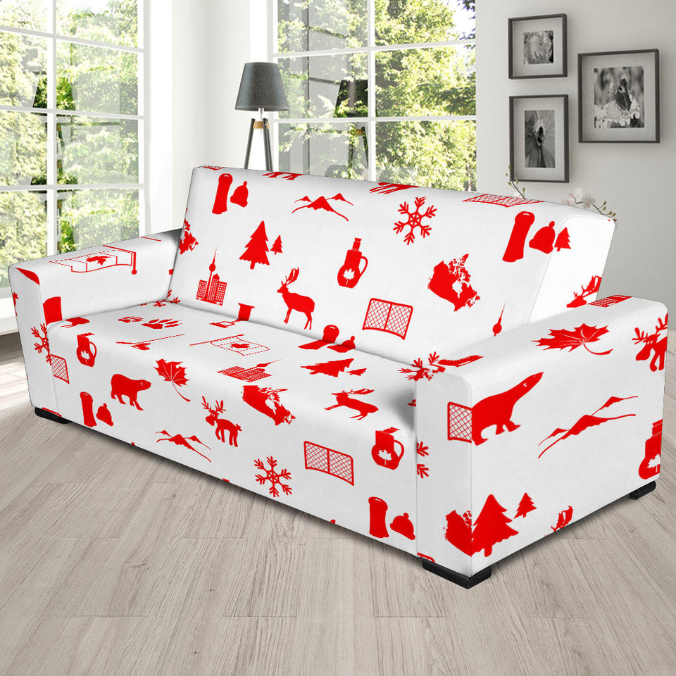 Canada Pattern Print Design 04 Sofa Slipcover