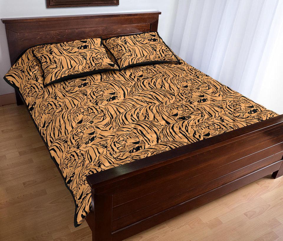 Bengal tigers pattern Quilt Bed Set