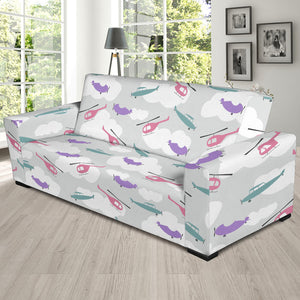 Helicopter Plane Pattern Sofa Slipcover