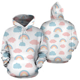 Cute Rainbow Clound Pattern Men Women Pullover Hoodie