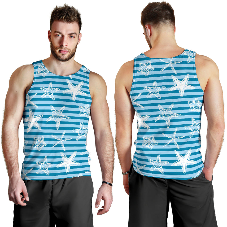 Starfish blue blackground Men Tank Top