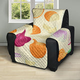 Onion garlic white red pattern Recliner Cover Protector