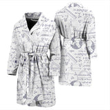 Math Pattern Print Design 03 Men's Bathrobe