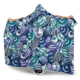 Shell Design Pattern Hooded Blanket