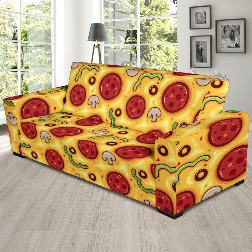 Pizza Texture Pattern Sofa Slipcover