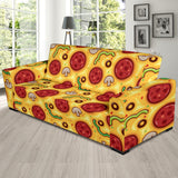 Pizza Texture Pattern Sofa Slipcover