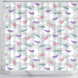 Helicopter Plane Pattern Shower Curtain Fulfilled In US
