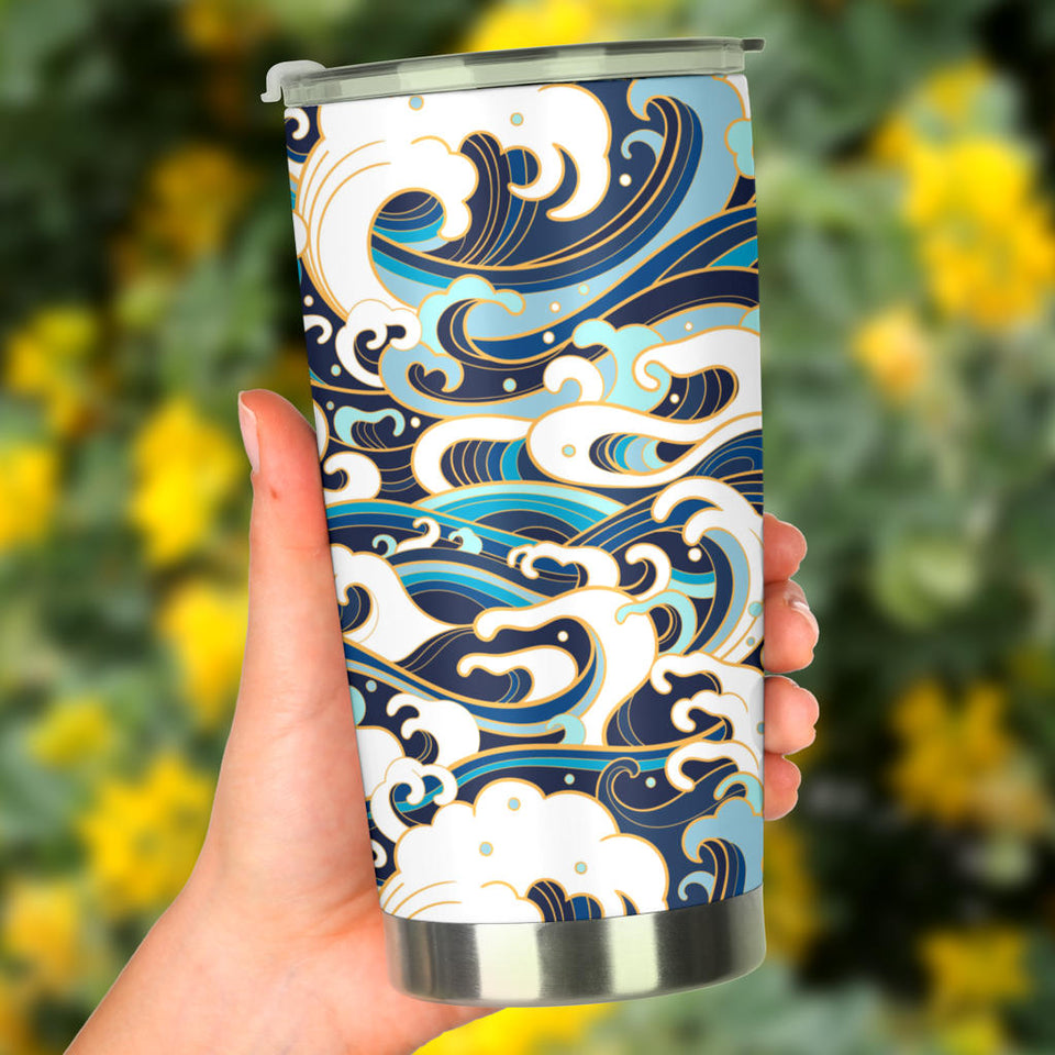 Japanese Wave Pattern Tumbler