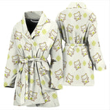 Cute Cartoon Frog Baby Pattern Women'S Bathrobe