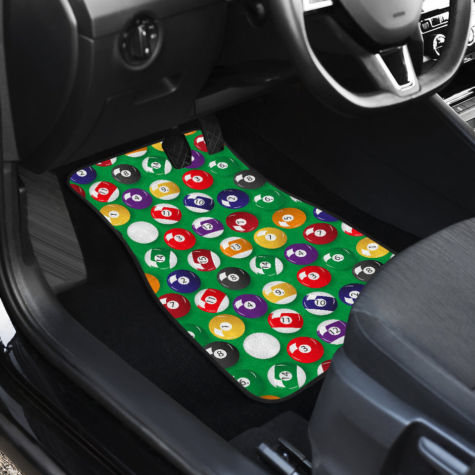 Billiard Ball Pattern Print Design 02 Front Car Mats