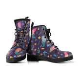 Beautiful Mermaid Fish Jellyfish Algae Other Marine World Leather Boots