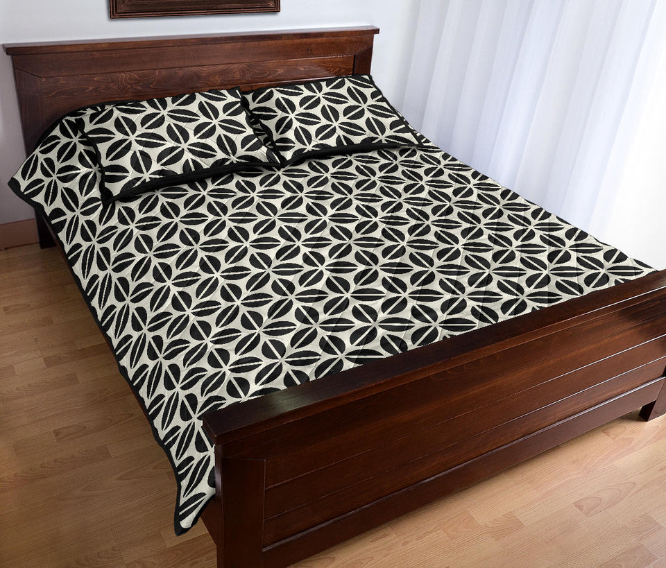 Coffee bean abstract modern pattern Quilt Bed Set