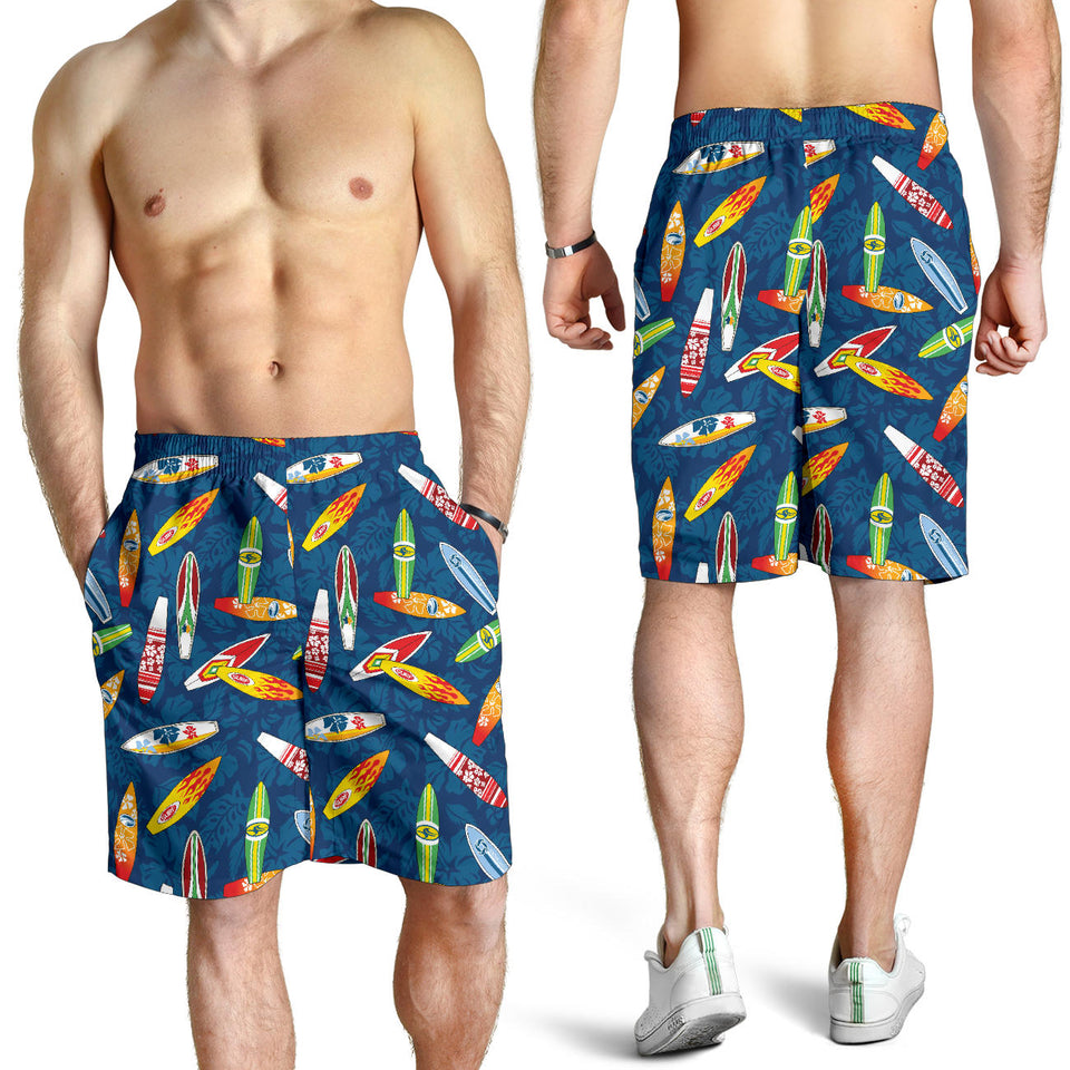 Surfboard Pattern Print Design 01 Men Shorts