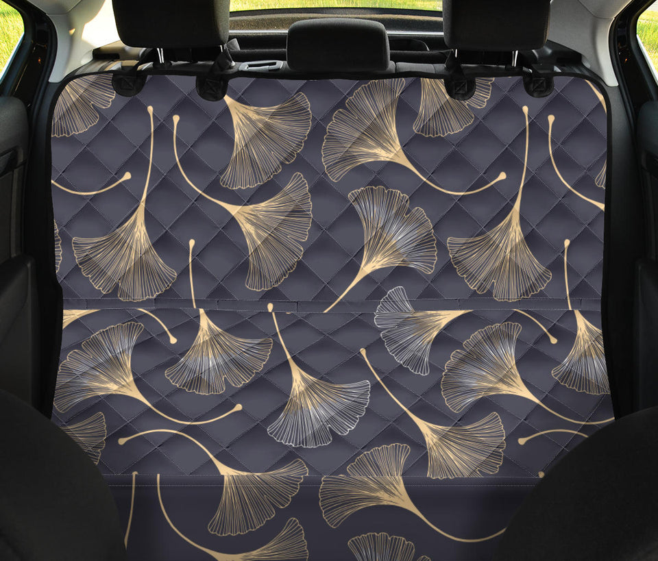 Gold Ginkgo Leaves Dog Car Seat Covers