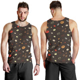 Coffee bean leave pattern Men Tank Top