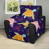 Colorful sea turtle pattern Recliner Cover Protector