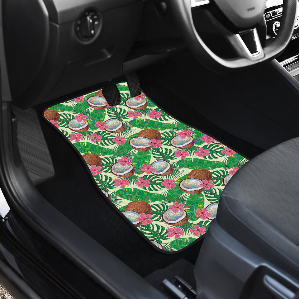 Coconut Pattern Print Design 01 Front Car Mats