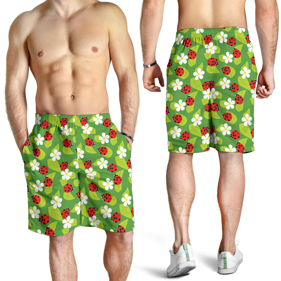 Ladybug Pattern Print Design 01 Men Shorts