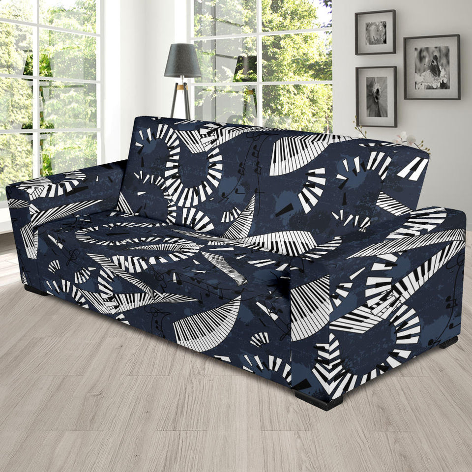 Piano Pattern Print Design 02  Sofa Slipcover