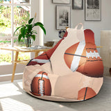 American Football Ball Design Pattern Bean Bag Cover