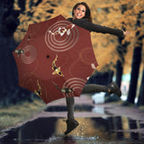 Koi Fish Carp Fish Red Background Umbrella